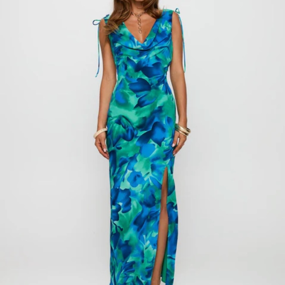 Princess Polly Symphonies Cowl Maxi Dress Multi Backless